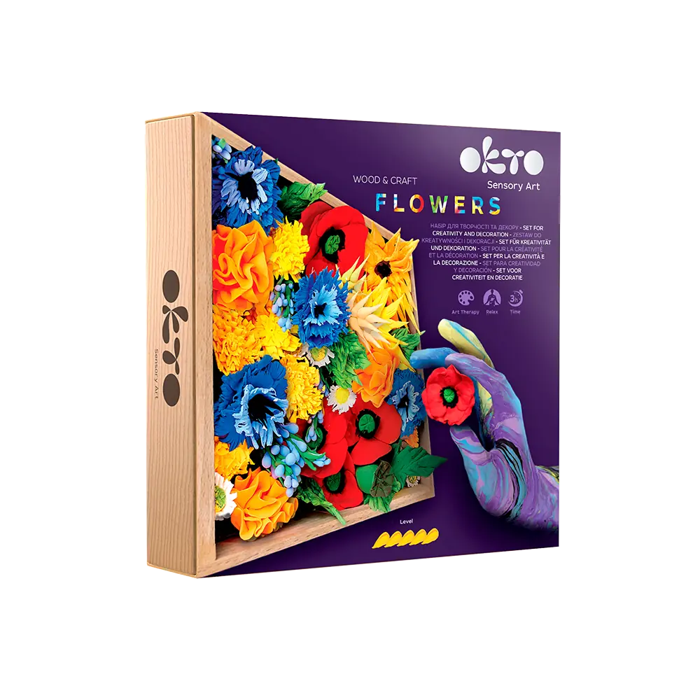 Zestaw Wood&amp;Craft DIY Kwiaty FREEDOM 8,3" x 8,3" cala 