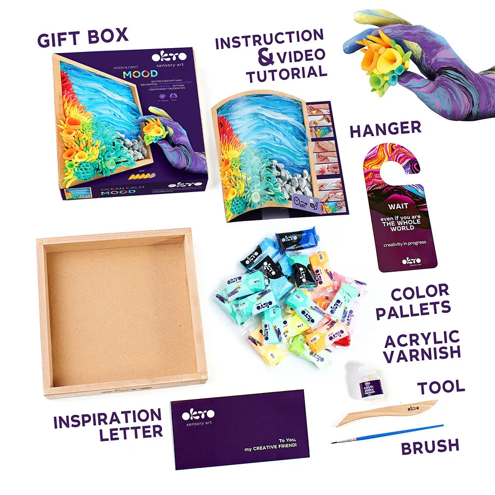 Zestaw Wood&amp;Craft DIY Mood TM OKTO Ocean Calm 8,3" x 8,3" cala 