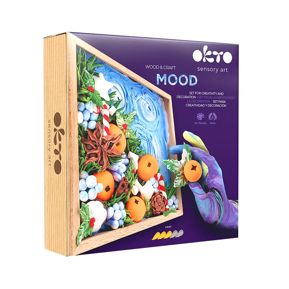 Zestaw Wood&amp;Craft DIY Mood TM OKTO Joy 8,3" x 8,3" cala 
