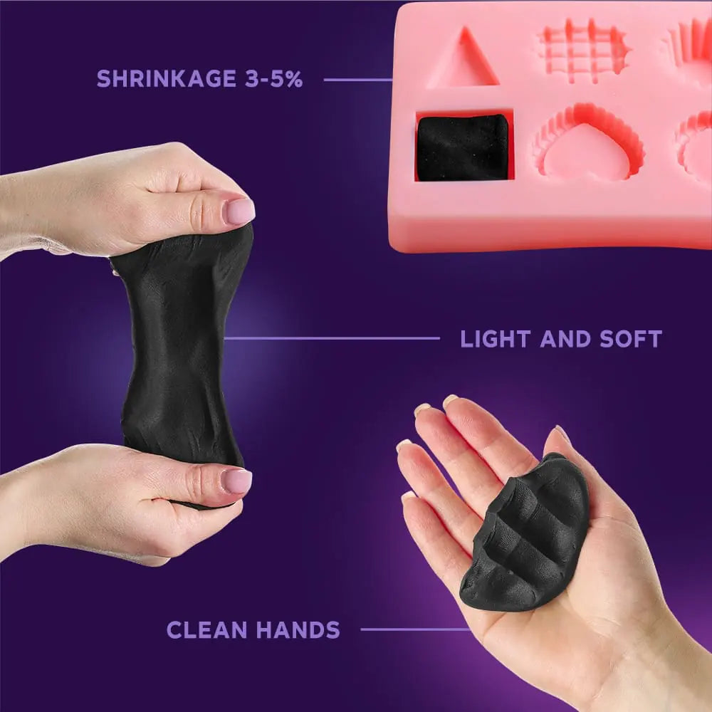 KOLORY S. Mieszanka glinki powietrznej W01 Czarna 