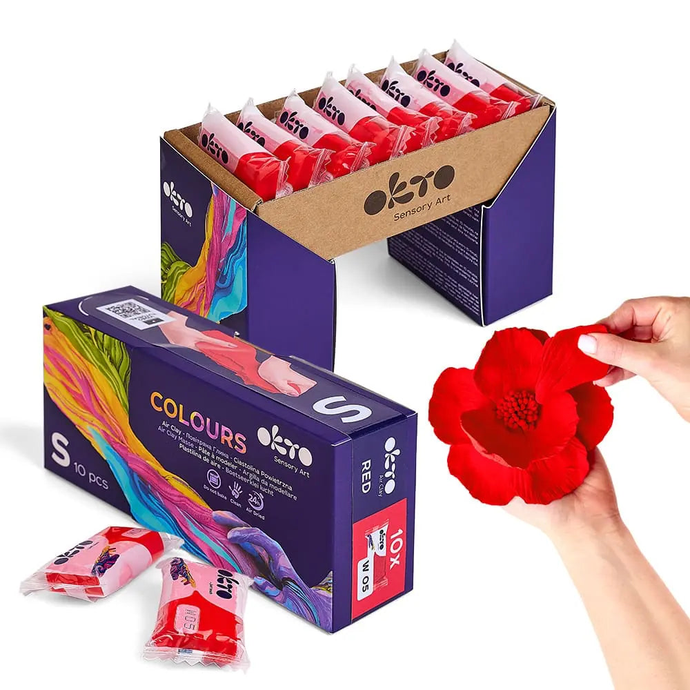 KOLORY S. Mieszanka glinki powietrznej W05 Czerwona 