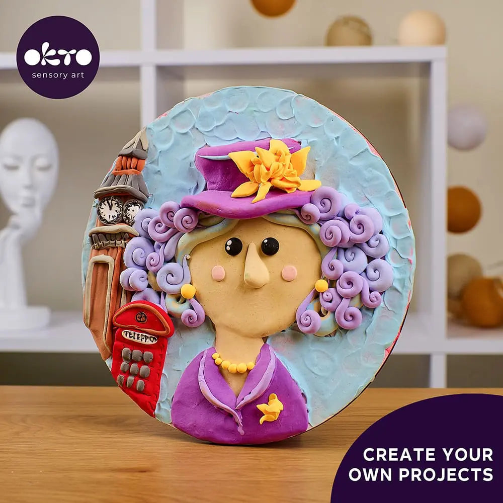 MATERIAŁY ARTYSTYCZNE Okrągła podstawa D160 mm (w zestawie uchwyt na mini sztalugę) 