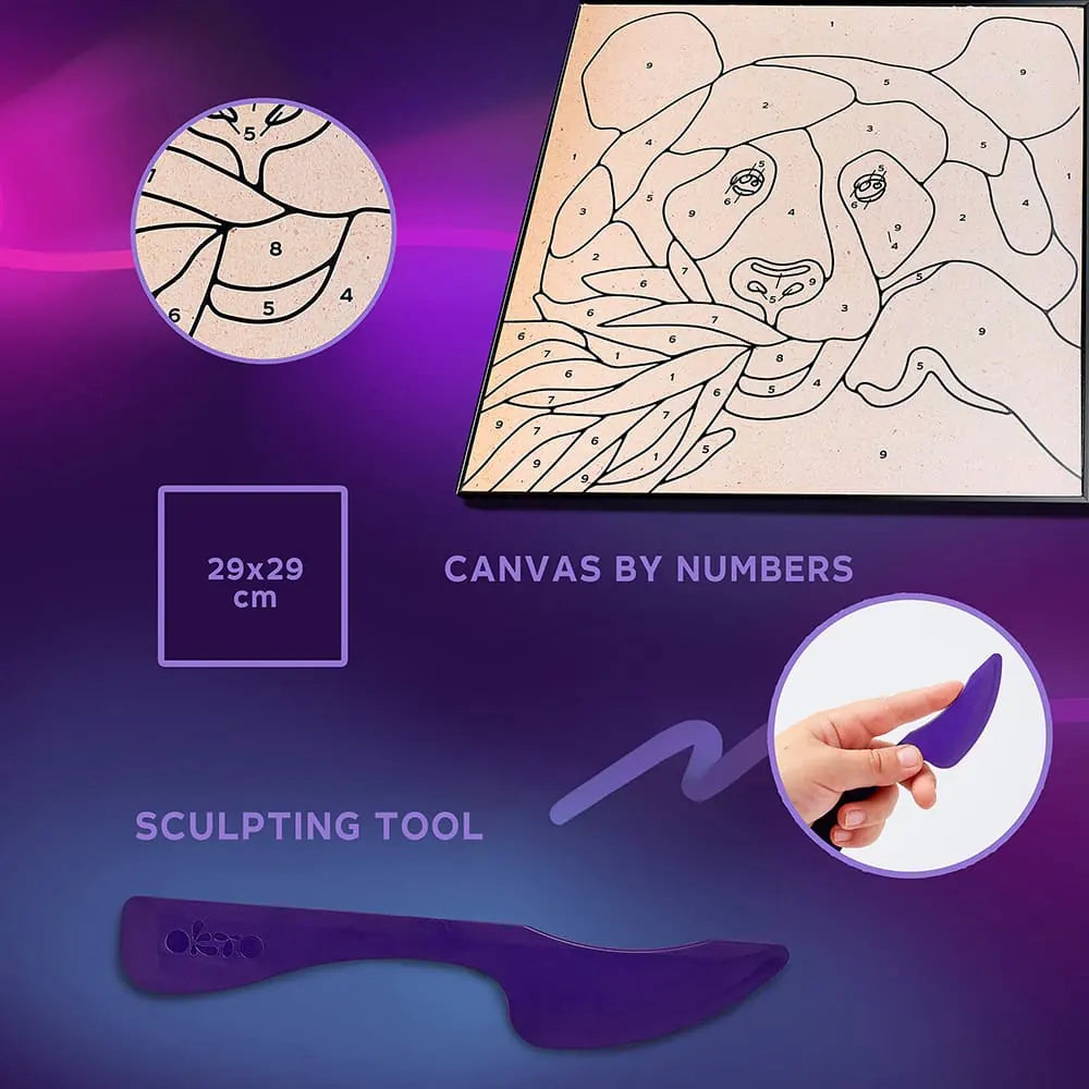 Kolorowanka z plasteliny według numerów ТМ ОКТО PANDA 11,8" x 11,8" cala 