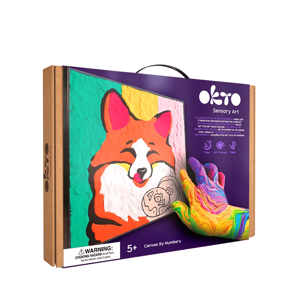 Kolorowanka z plasteliny według numerów ТМ ОКТО FOX 11,8" x 11,8" cala 