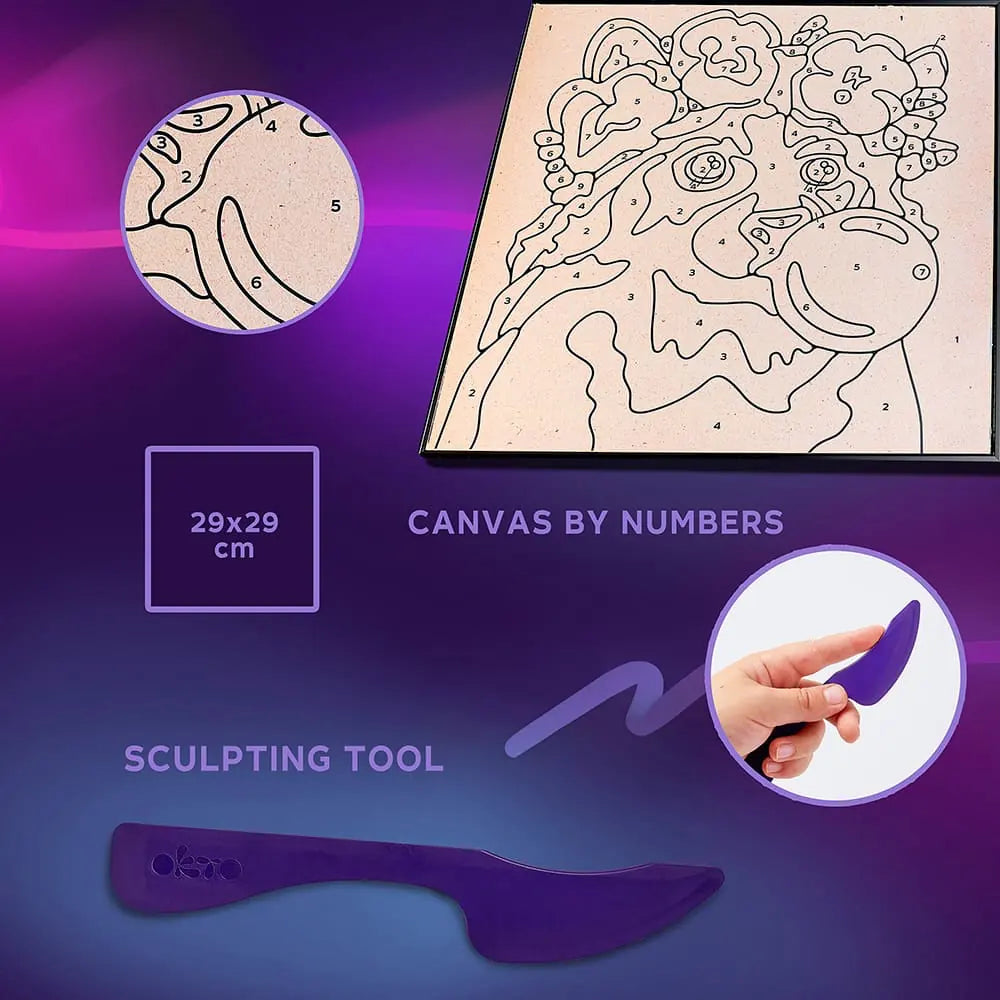 Kolorowanka z plasteliny według numerów ТМ ОКТО SZOP 11,8" x 11,8" cala 