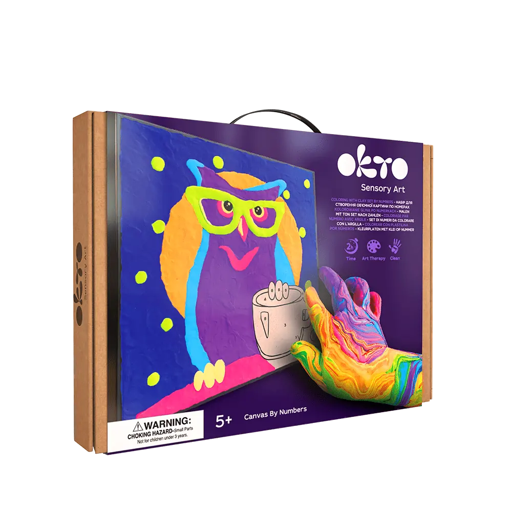 Kolorowanka z plasteliny według numerów ТМ ОКТО SOWA 11,8" x 11,8" cala 