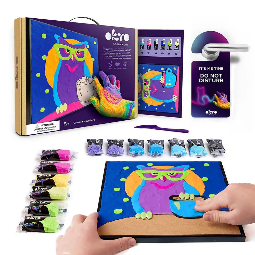 Kolorowanka z plasteliny według numerów ТМ ОКТО SOWA 11,8" x 11,8" cala 