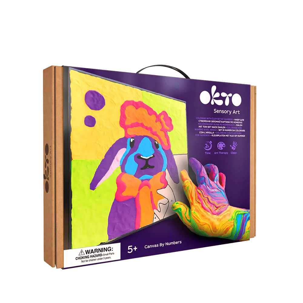 Kolorowanka z plasteliny według numerów ТМ ОКТО BUNNY 11,8" x 11,8" cala 