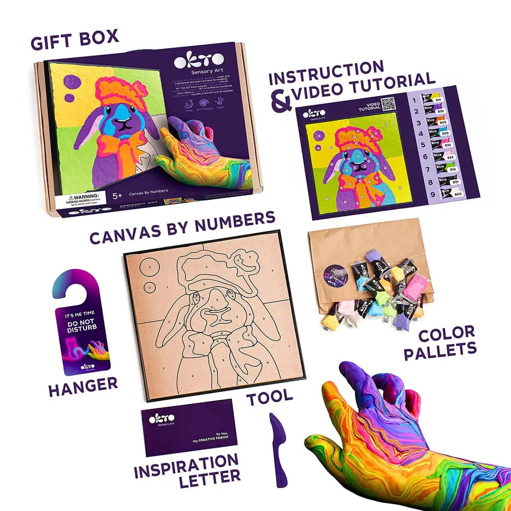 Kolorowanka z plasteliny według numerów ТМ ОКТО BUNNY 11,8" x 11,8" cala 