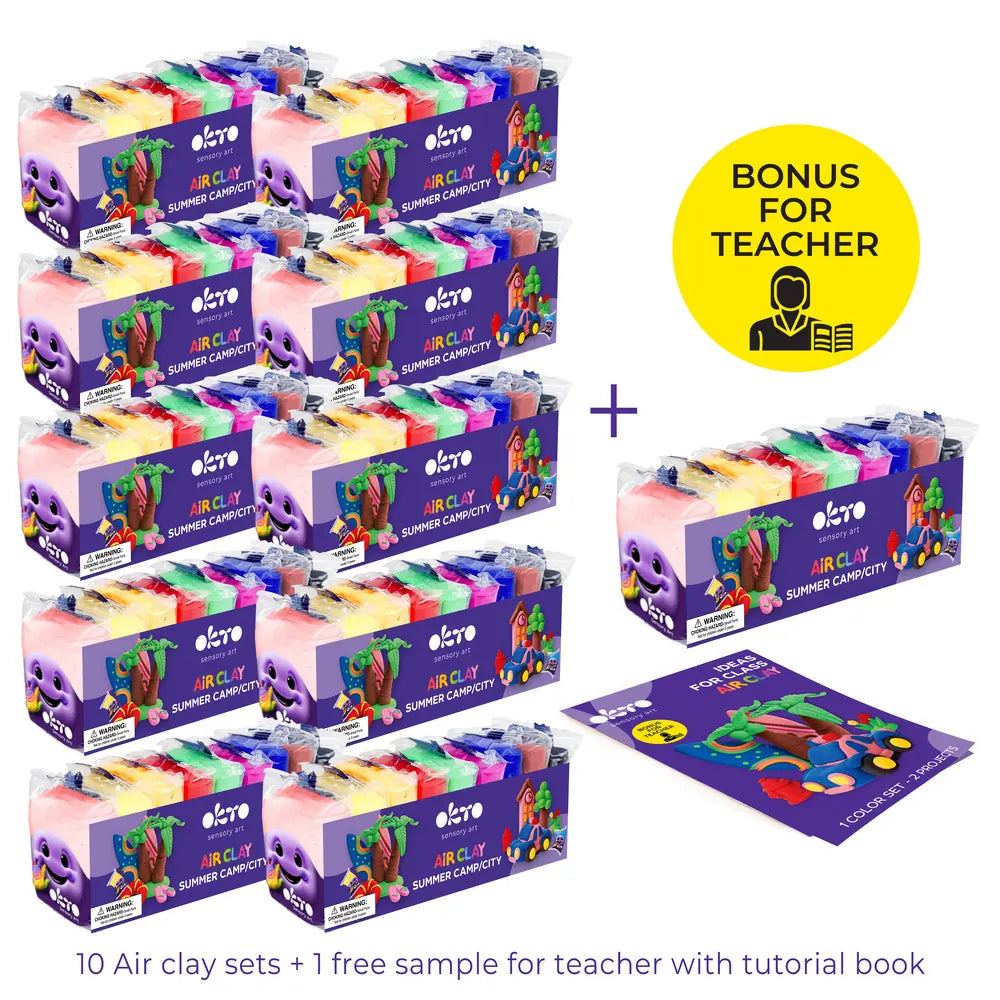 Przybory szkolne Zestaw gliny powietrznej Przybory szkolne ТМ ОКТО Kosmos/Warzywa 