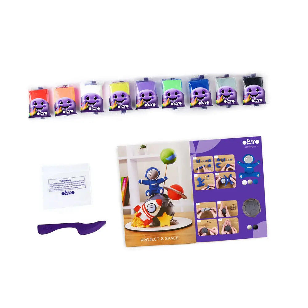 Przybory szkolne Zestaw gliny powietrznej Przybory szkolne ТМ ОКТО Kosmos/Warzywa 