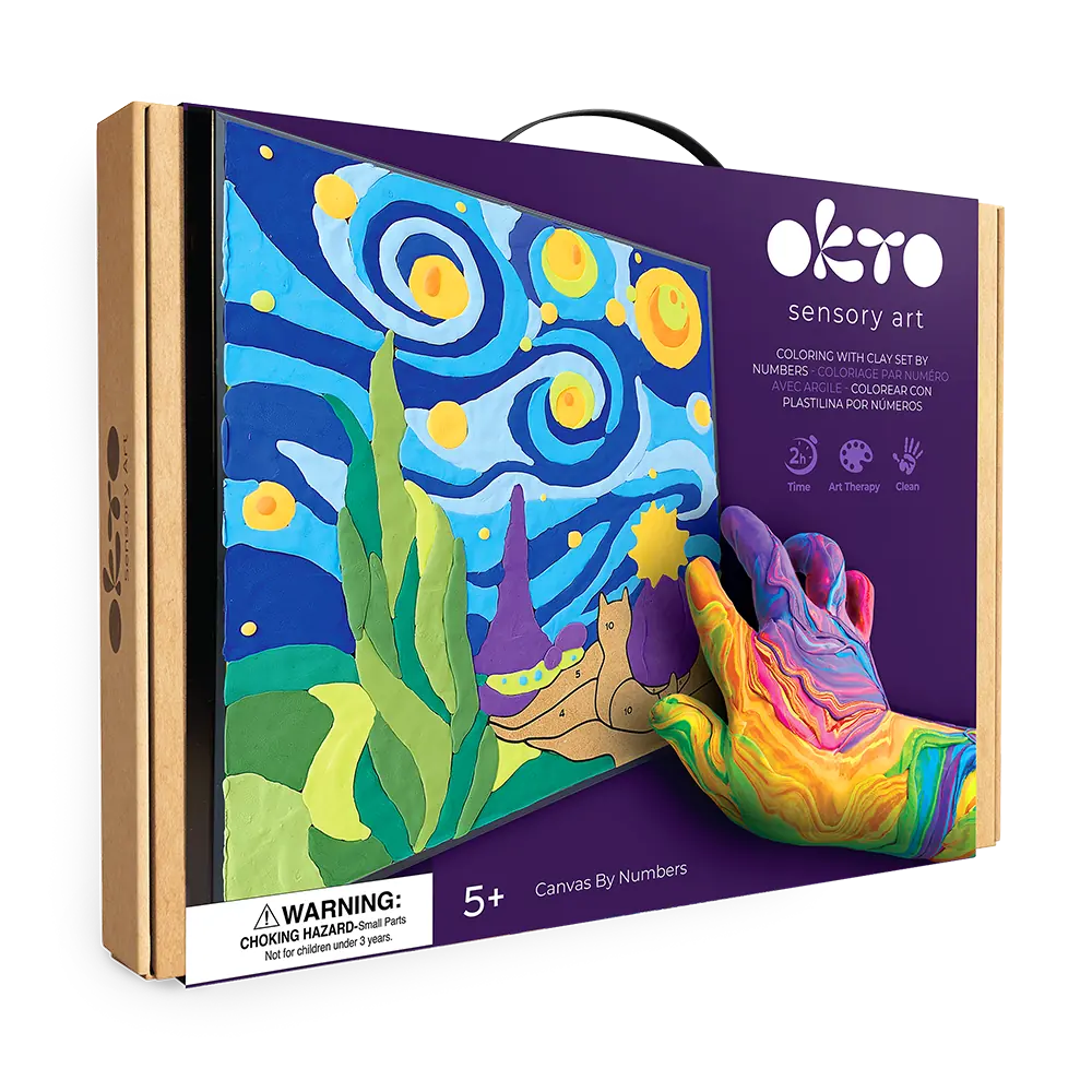 Kolorowanka z plasteliny według numerów ТМ ОКТО Noc Małego Księcia 11,4" x 11,4" cala 