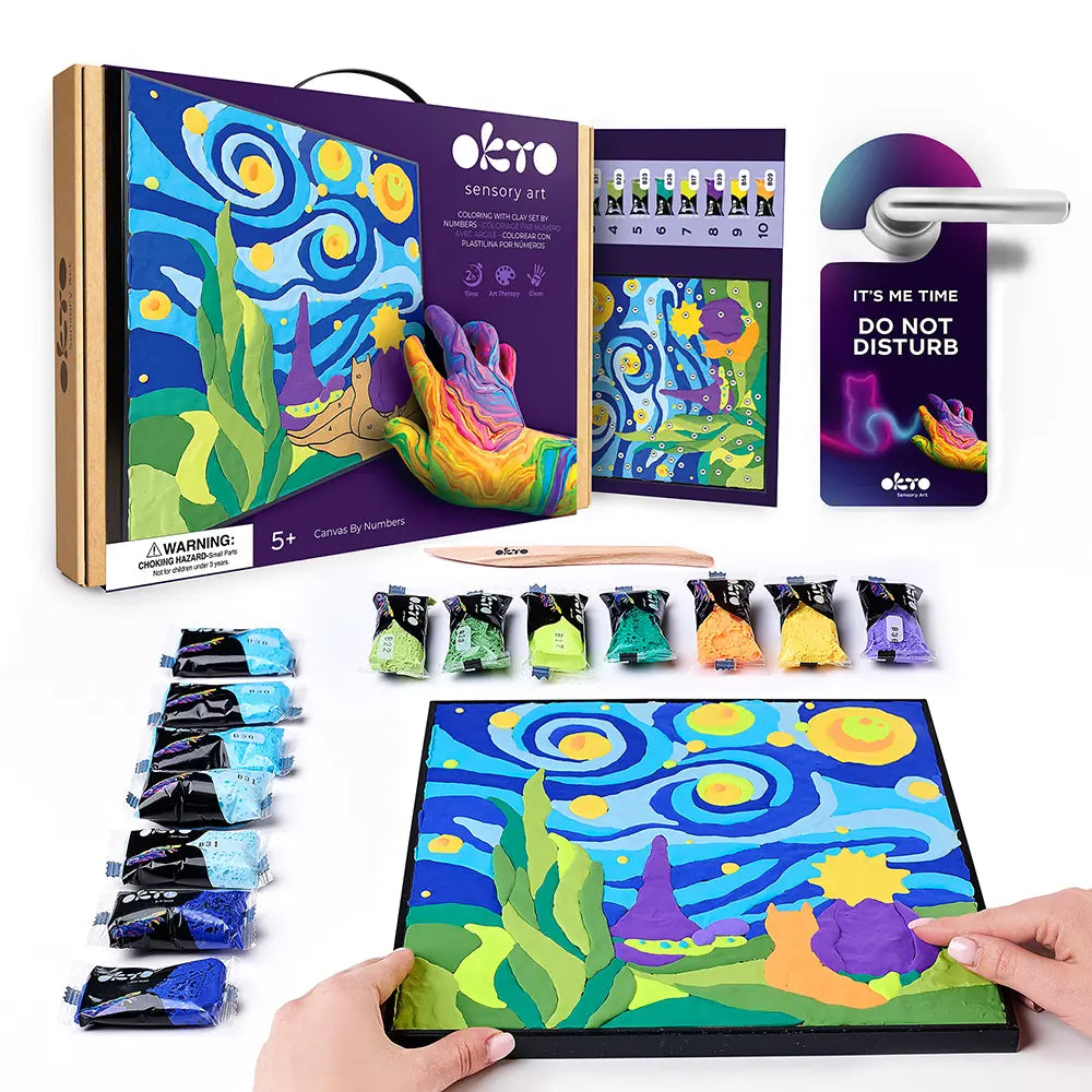 Kolorowanka z plasteliny według numerów ТМ ОКТО Noc Małego Księcia 11,4" x 11,4" cala 