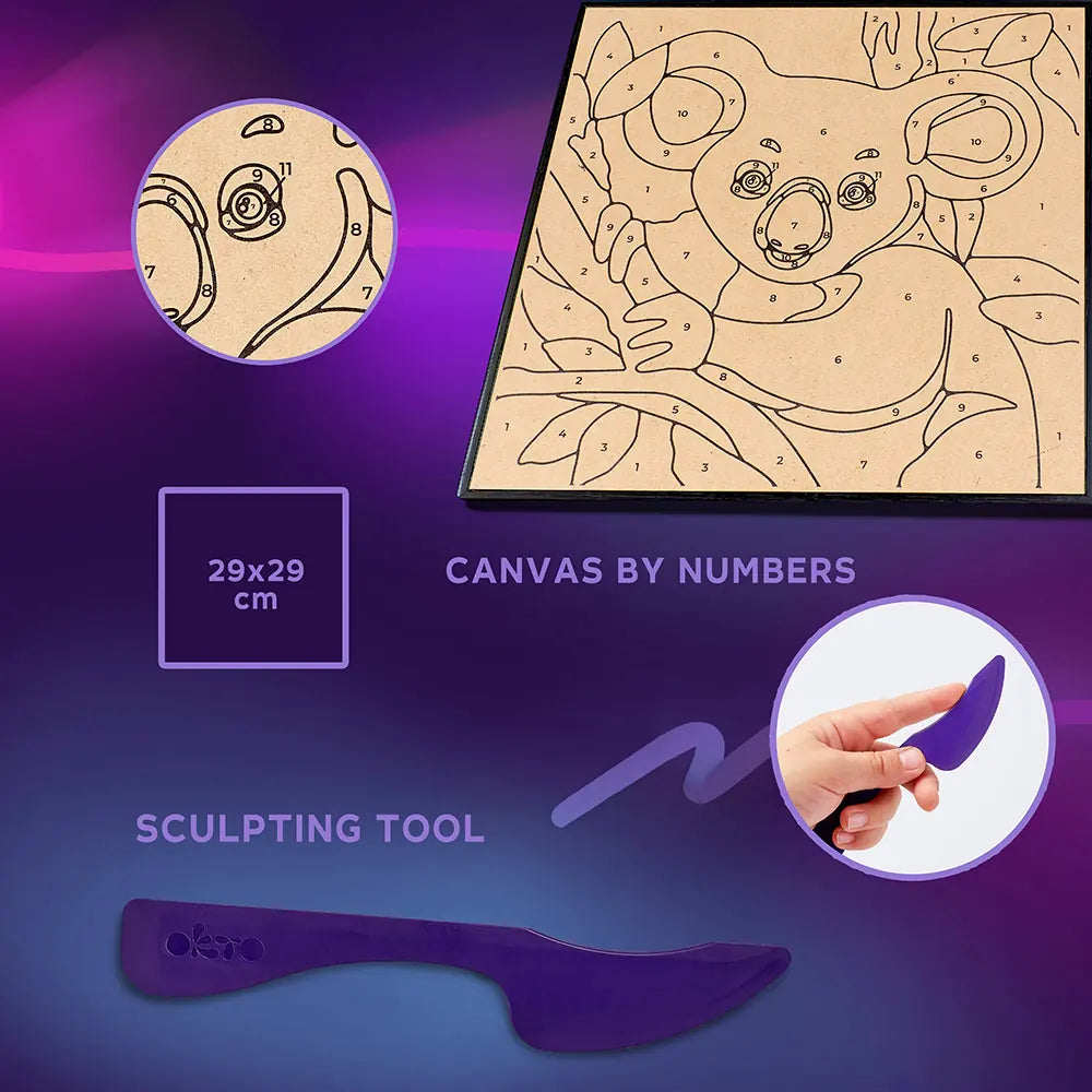 Kolorowanka z plasteliny według numerów ТМ ОКТО Koala 11,4" x 11,4" cala 