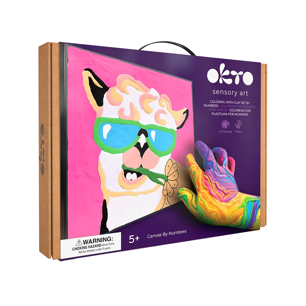 Kolorowanka z gliny według numerów ТМ ОКТО Lama 11,4" x 11,4" cala 