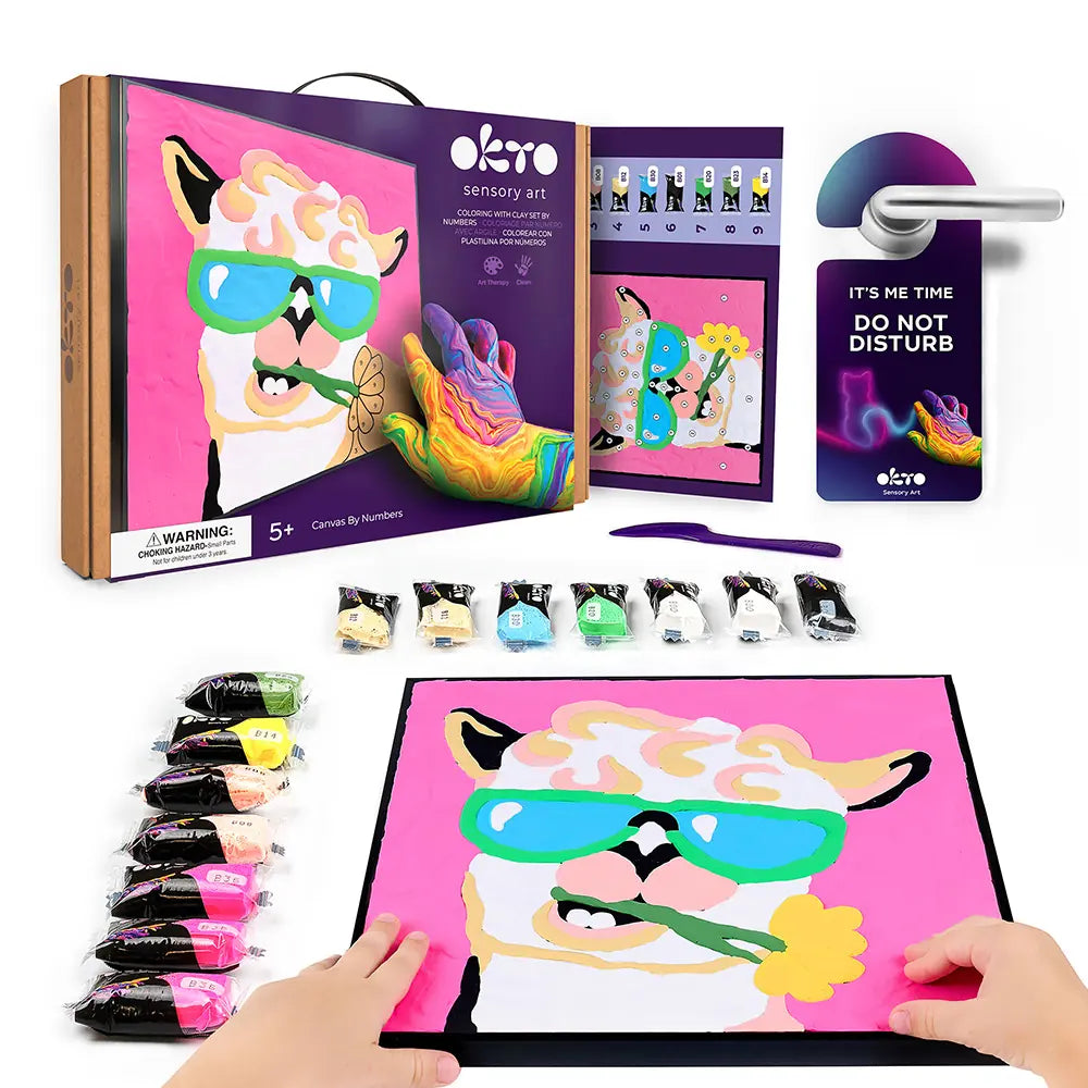 Kolorowanka z gliny według numerów ТМ ОКТО Lama 11,4" x 11,4" cala 