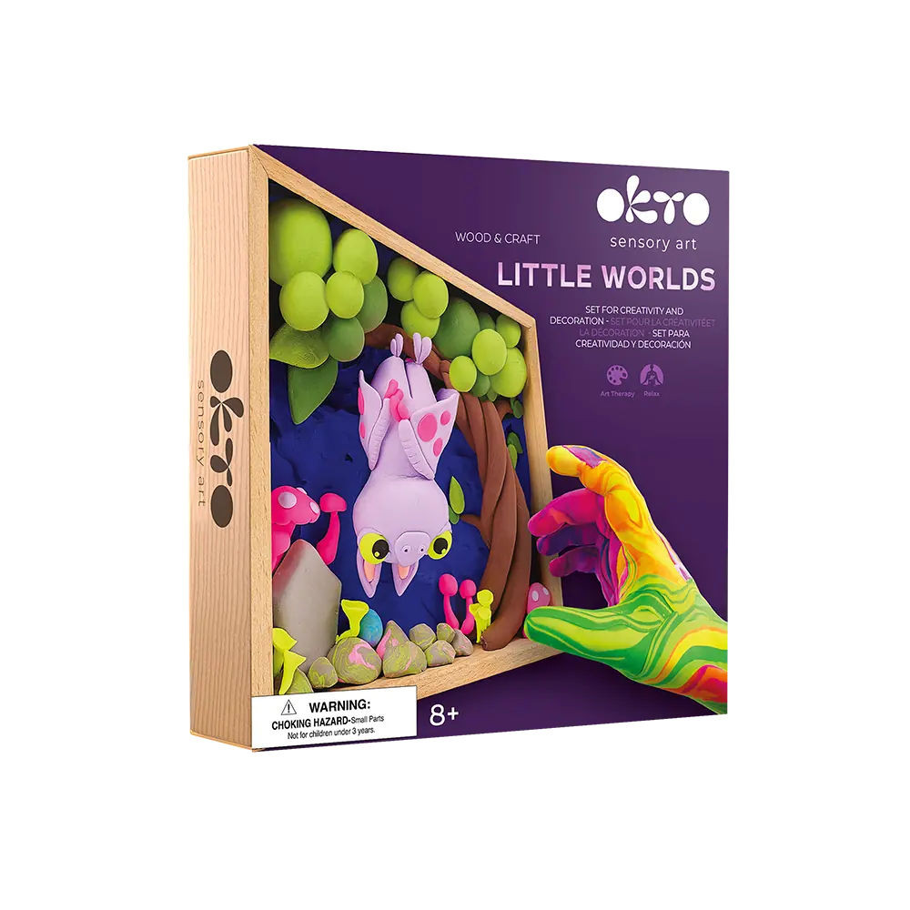 Zestaw DIY Wood&amp;Craft "Little Worlds" TM OKTO Bat 8,3" x 8,3" cala 