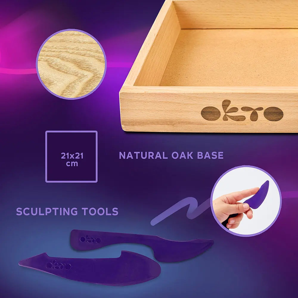 Zestaw DIY Wood&amp;Craft "Little Worlds" TM OKTO Bat 8,3" x 8,3" cala 