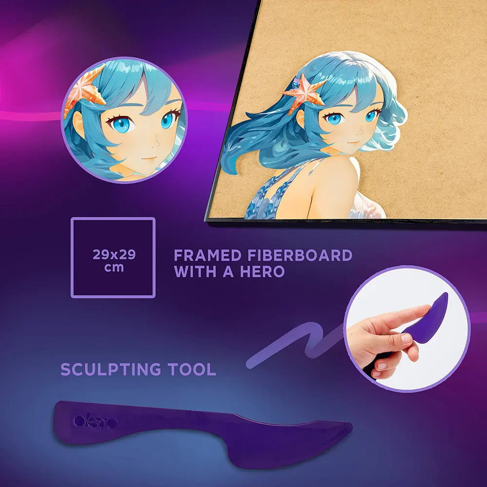 Zestaw do malowania 3D „MANGA” Woda, 11,8" x 15,7" cala 