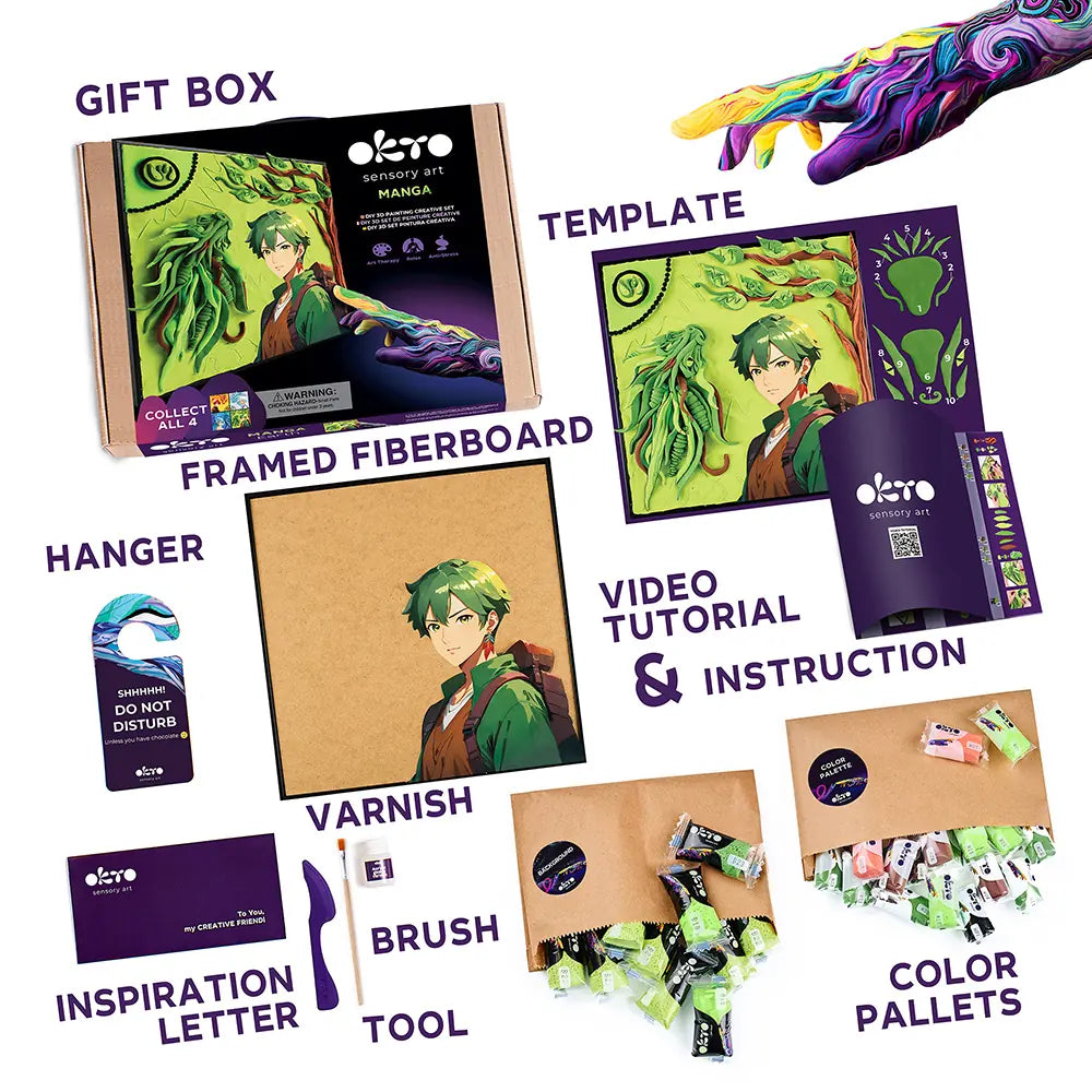 Zestaw do malowania 3D DIY „MANGA” Ziemia 11,8" x 15,7" cala 