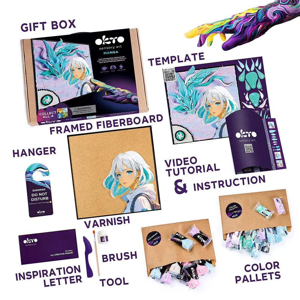 Zestaw do malowania 3D DIY „MANGA” Air 11,8" x 15,7" cala 