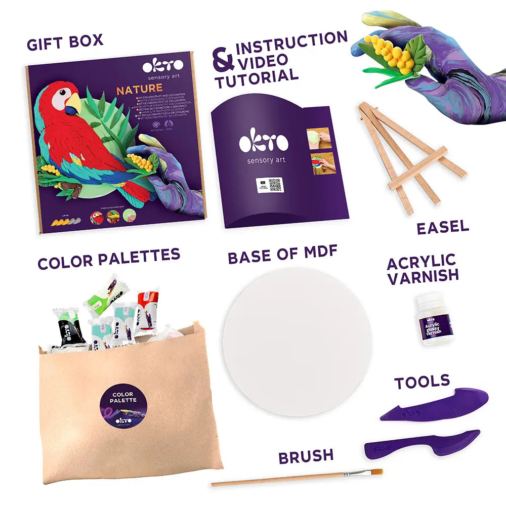 Zestaw kreatywny 3D „Natura” – Ara 8,3" x 8,3" cala