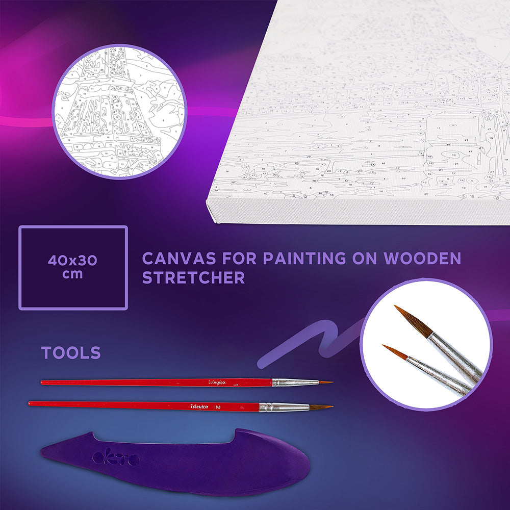 Zestaw do modelowania i malowania 3D TM OKTO &amp; Ideyka „Pozdrowienia z Paryża” 11,8" x 15,7" cala