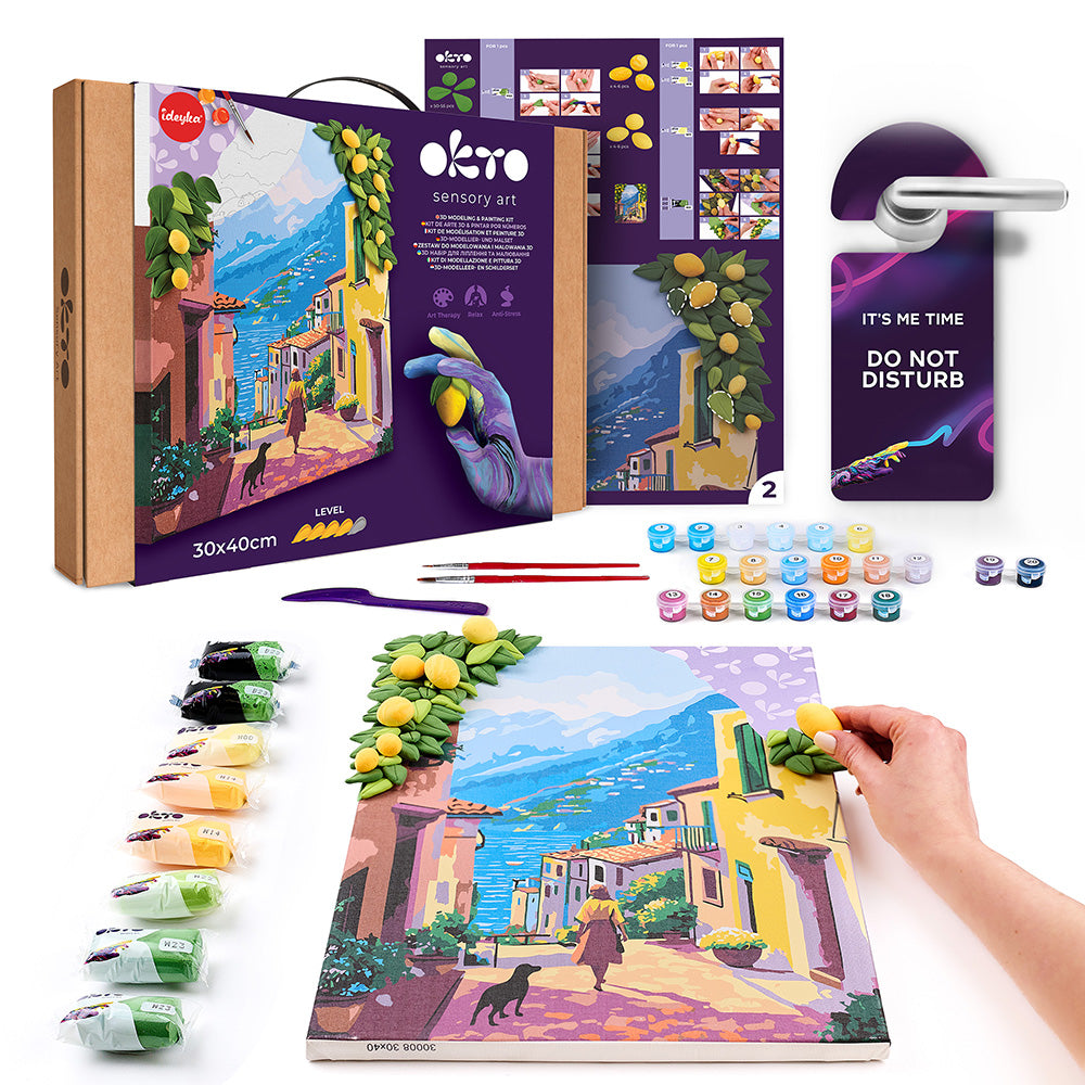 Zestaw do modelowania i malowania 3D TM OKTO &amp; Ideyka „Lemon weekend” 11,8" x 15,7" cala