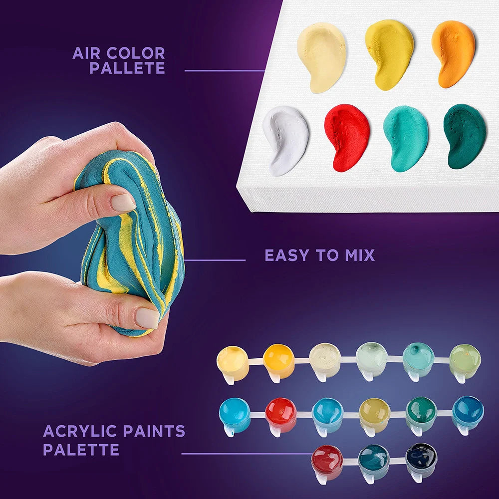 Zestaw do modelowania i malowania 3D TM OKTO &amp; Ideyka „Lot balonem na ogrzane powietrze” 11,8" x 15,7" cala