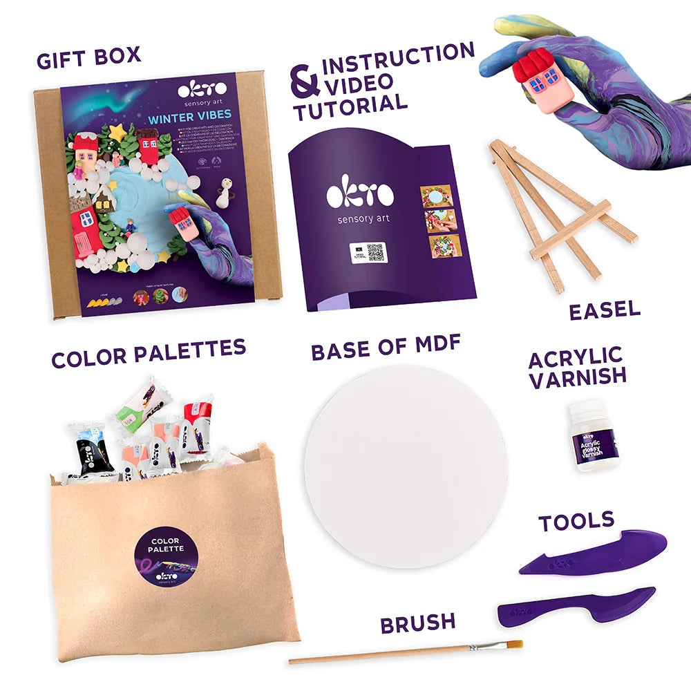 Zestaw kreatywny 3D „Zimowe klimaty” 8,3" x 8,3" cala